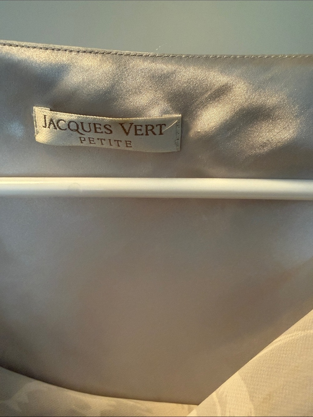 Jacques Vert Petite Satin Midi Dress in Light Champagne